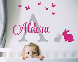Customized Name Wall Stickers Bunny