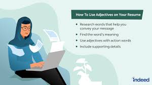 resume adjectives effectively