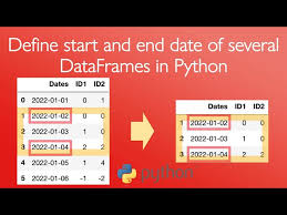 date for several dataframes in python