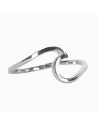 Puravida Wave Ring Size 9 Silver
