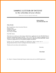 Sample Letter of Intent Format for School Template net