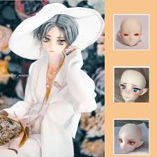 new 1 3 bjd anime doll head 3d eyes pvc