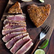 grilled ahi tuna steak with soy dipping