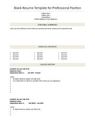 A functional resume template that works for all industries and will emphasize your strengths & work experience. Blank Cv Template Professional Position Free Download