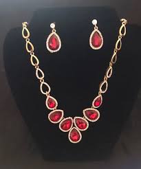 crystal jewelry set in st