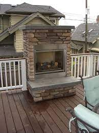 Outdoor Fireplace Deck Designs