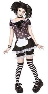 gothic rag doll costume in stock