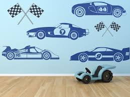 Kids Race Car Set Wall Decals Boys Wall