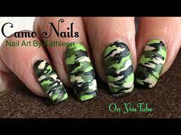 matte camo nails easy camouflage nail