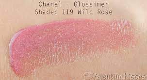 chanel glossimer lip gloss in 119 wild rose