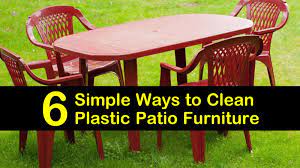 clean plastic patio furniture