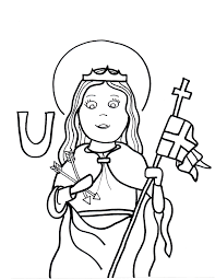 Which line leads to flounder activity pages. U Is For St Ursula Saints To Color