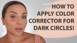 apply color corrector for dark circles
