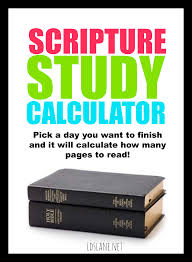 Scripture Study Calculator For All Standard Works