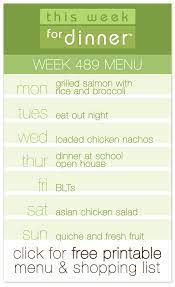 week 489 weekly menu this week for dinner