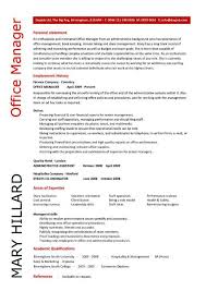 Office Manager Resume Template Office Manager Resume