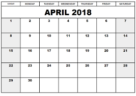 Printable Blank 2018 Monthly Calendars Printable Shelter