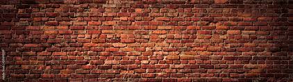 Old Red Brick Wall Panoramic View