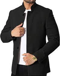 THWEI Mens Casual Suit Blazer Jackets Stand Collar Business Sport Coats  Black S at Amazon Men's Clothing store