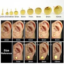 Starfruit Yellow Gold Stud Earrings Mens Earrings Fake Plug