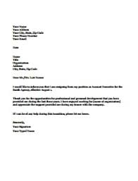 resignation letter pdf sle free