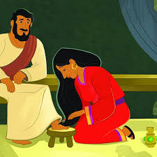 However, you could use it with he laid aside his outer garments, and taking a towel, tied it around his waist. Mary Anointed Jesus Feet Archives Children S Bible Activities Sunday School Activities For Kids