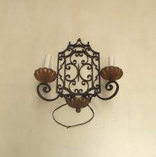 Wrought Iron Wall Sconce 1940s