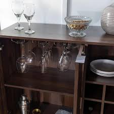 dark walnut modern bar cabinet