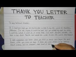 thank you letter to teachers