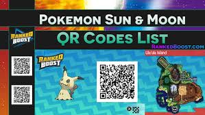 Pokemon Sun And Moon Qr Codes All Pokemon Qr Codes List