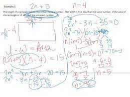 lesson 7 creating and solving quadratic