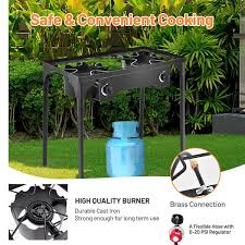 Outdoor 2 Burner Stove High Pressure Propane Gas Camp Stove 150 000 Btu