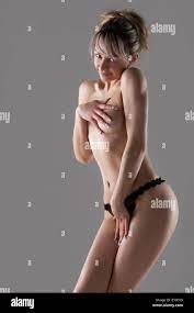 naked woman in a bikini Stock Photo 