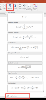 How To Use Ink Equations In Microsoft