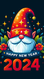 happy new year 2024 wallpaper 4k santa