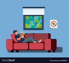 guy laying on sofa playing smartphone