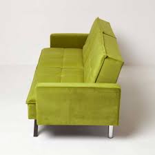 monty velvet sofa bed olive green