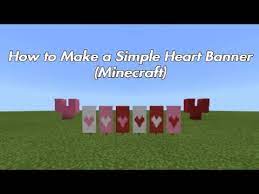 simple heart banner minecraft