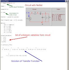 symbolically solving circuit equations
