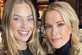 margot robbie and megyn kelly pose for