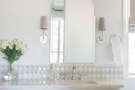 White And Gray Arabesque Bath Vanity