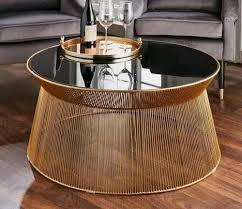Black Metal Round Center Table For Home