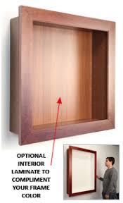 Led Lighted Wide Wood Frame Large Shadow Boxes 6 Inch Deep 26 Sizes At Shadowboxes