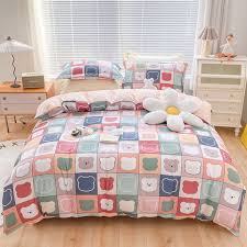 Cute Cartoon Cotton Home Bedding Set