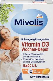 It also plays an important role in maintaining proper bone structure. Mivolis Vitamin D3 Wochen Depot Weichkapseln 12 St 5 G Dauerhaft Gunstig Online Kaufen Dm De