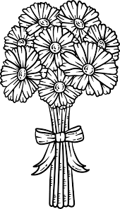 daisies spring coloring page for s