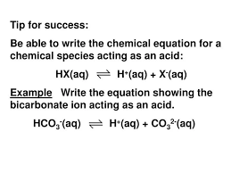 Chemical Species Acting As An Acid
