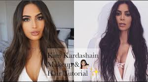 kim kardashian makeup hair tutorial