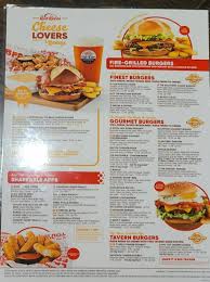menu at red robin gourmet burgers and