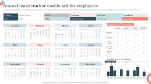 annual leave tracker dashboard for